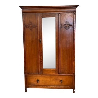 Ray & Miles Liverpool Antique Three Piece Mirrored Armoire For Sale