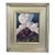 William Hawkins Dreamy Puffy White Clouds & Mountains Landscape Oil Painting Including the Antiqued Silver Wood Frame For Sale