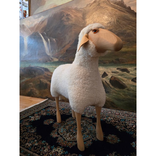 Post Mid Century Sheep Figure Sculpture For Sale - Image 4 of 12