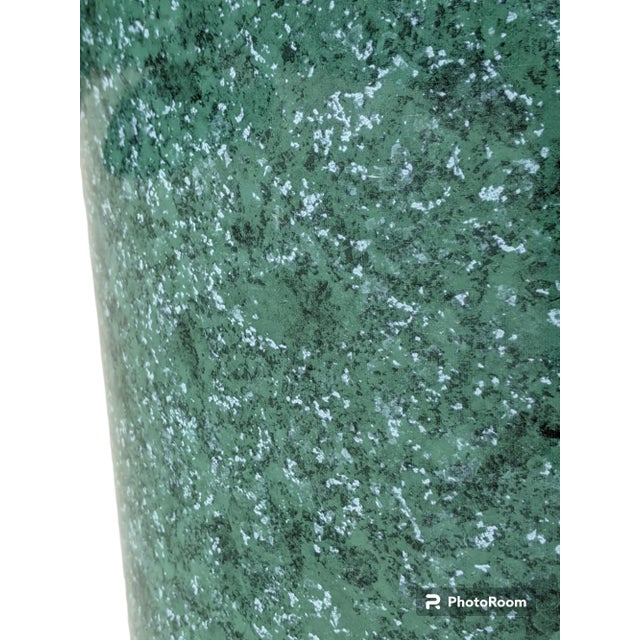 Mid-Century Modern Vintage Postmodern Green Faux Malachite Modern Planter For Sale - Image 3 of 8