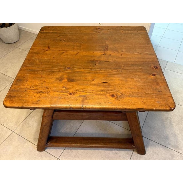 Rustic Farmhouse Table in Wood For Sale - Image 10 of 12