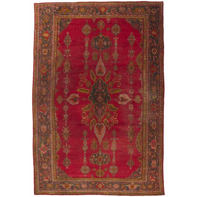 Red Antique Persian Sultanabad Rug - 11'04 x 16'11 For Sale - Image 8 of 8