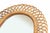 Vintage Rattan Wall Mirror in Midollino, Italy, 1950s For Sale - Image 4 of 5