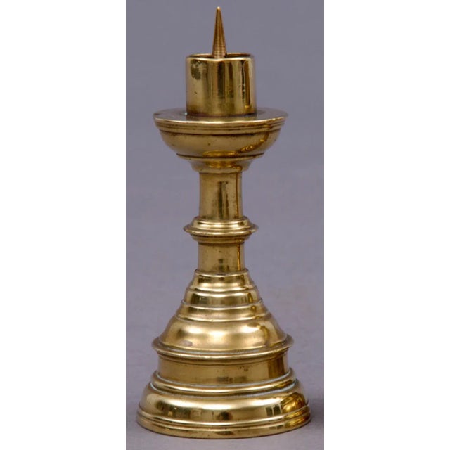Pair Miniature French Brass Candlesticks, Circa 1800