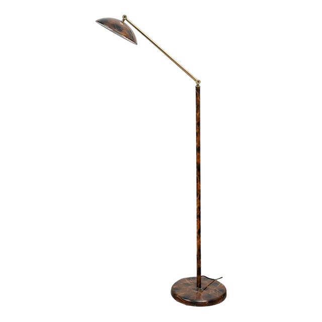 Floor Lamp in Brass and Celluloid For Sale