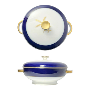 1960s Mid-Century Modern Rosenthal “Dignity” Round Serving Bowl W/Lid & Handles