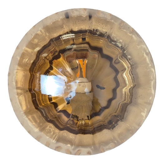 Amber Glass Flush Mount, Germany, 1960s For Sale