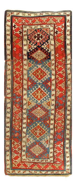 Fine Antique Caucasian Kazak 3'9'' X 9'7''