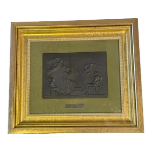 Late 20th Century Wedgewood "Basalt" Plaque, "The Apotheosis of Homer"