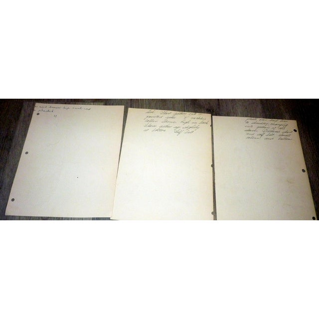 Set of 3 Original 1950s Fashion Production Sketches With Designer Notes Matted 11" X 14" For Sale - Image 4 of 6