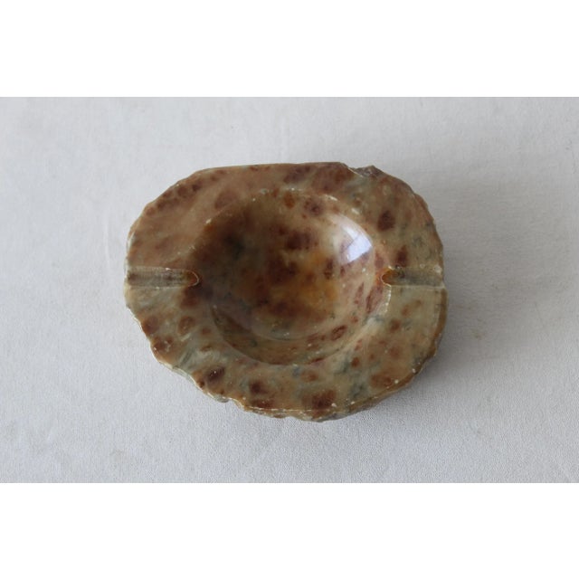 Italian Vintage Mid Century Large Italian Alabaster Free Form Ashtray For Sale - Image 3 of 7