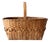 Antique Folk Art Splint Gathering Basket For Sale