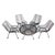 Black Woodard Sculptura Chairs & Coffee Table, Attributed, S/5 For Sale - Image 8 of 8