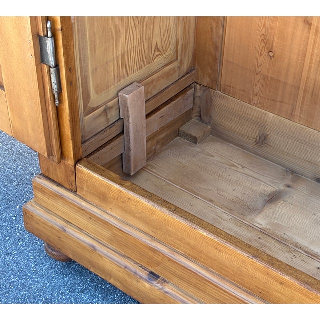 Pine Two Door Eight Panel Knock-Down Armoire For Sale - Image 12 of 18