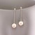 White Fine Quality Japanese Akoya Pearl Earrings set in14k Gold 8.44 mm Certified For Sale - Image 8 of 9