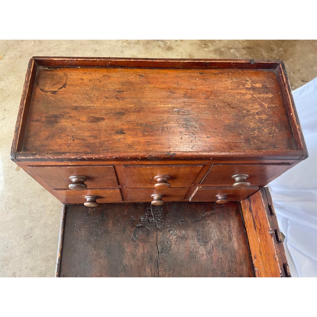 Antique 1800's Farmhouse Bench/Table For Sale In Dallas - Image 6 of 17
