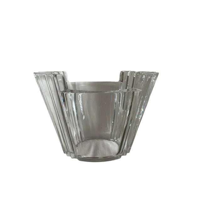 1990s Orrefors Crystal Art Deco Style Vase For Sale In Miami - Image 6 of 6