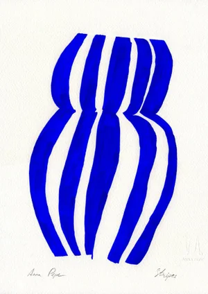 Contemporary Abstract Gouache Original Painting