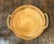 Late 20th Century Large Vintage Round Rattan & Cane Serving Tray With Handles For Sale - Image 5 of 8