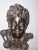 Ancient Neapolitan bronze bust "Scugnizzo", white marble base signed DE MARTINO is 46 cm high, 20 cm deep and 25 cm wide
