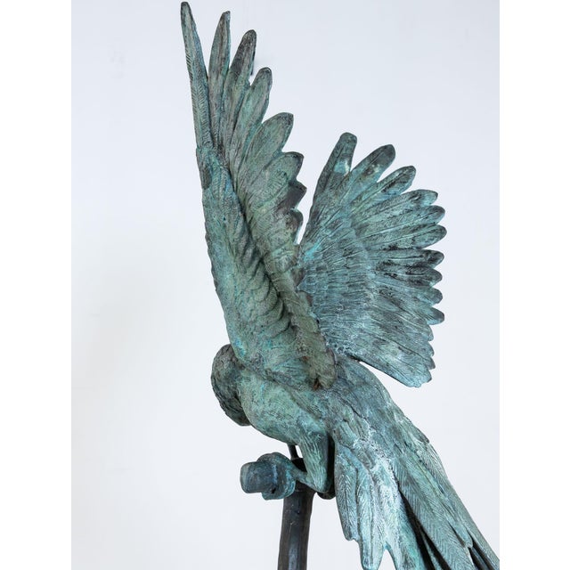 Metal Bronze Sculpture of Three Parrots, Italy Mid 20th C. For Sale - Image 7 of 18