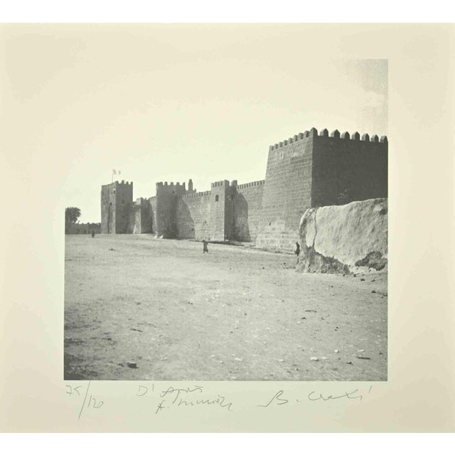 Gate - tunis is a photolithograph realized in 1996 by the italian politician bettino craxi. Hand-signed in on the lower...