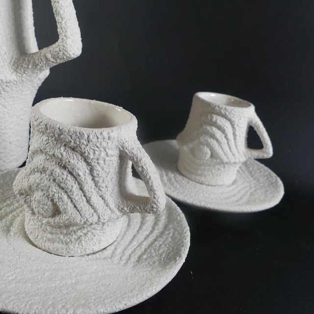 Op Art Mocha Set, 1970s, Set of 14 For Sale - Image 6 of 12