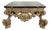 Giltwood and Ebonized Marble Coffee Table by Brustlin Workshop, Los Angeles For Sale