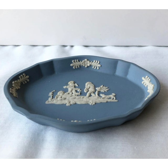 1970s 1970s Vintage Wedgwood Blue Jasperware Dish For Sale - Image 5 of 5