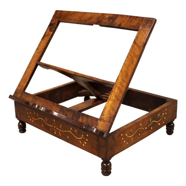 19th Century Italian Table Lectern in Walnut For Sale