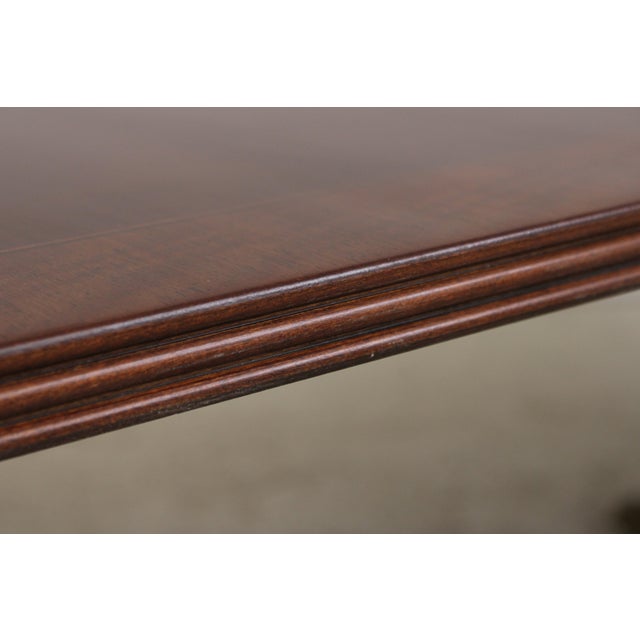 Henredon Banded Mahogany Dining Room Table For Sale - Image 15 of 17