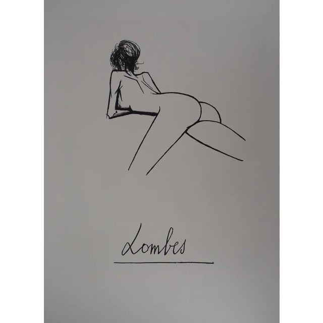 Bernard buffet (1928-1999) lombes, reclining nude, 1970 original lithograph (mourlot workshop) unsigned on arches vellum...