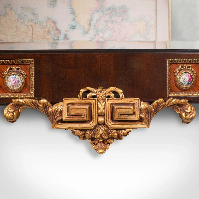 Brown 1970s Large Vintage Walnut Decorative Mirror For Sale - Image 8 of 11