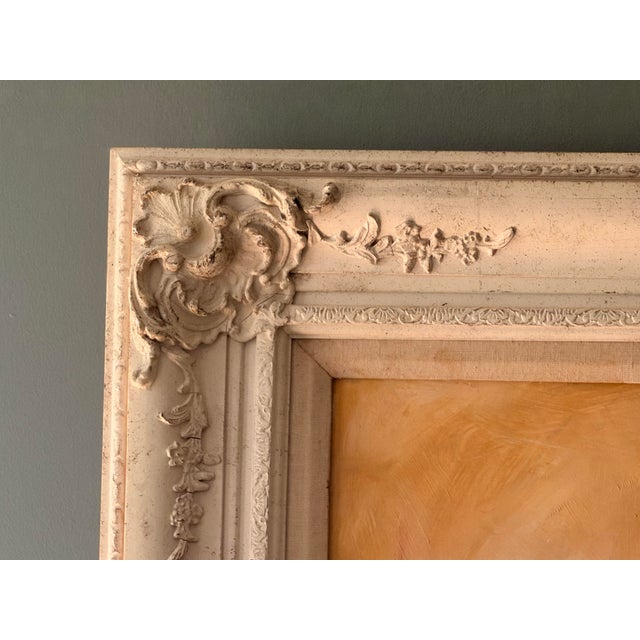 Vintage Floral Still Life Oil Painting by Rosalie Swerett in Ornate White Frame For Sale In Charlotte - Image 6 of 17
