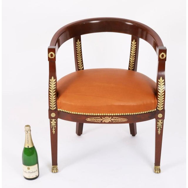 Antique 19th Century Empire Revival French Ormolu Mounted Armchair For Sale - Image 12 of 13