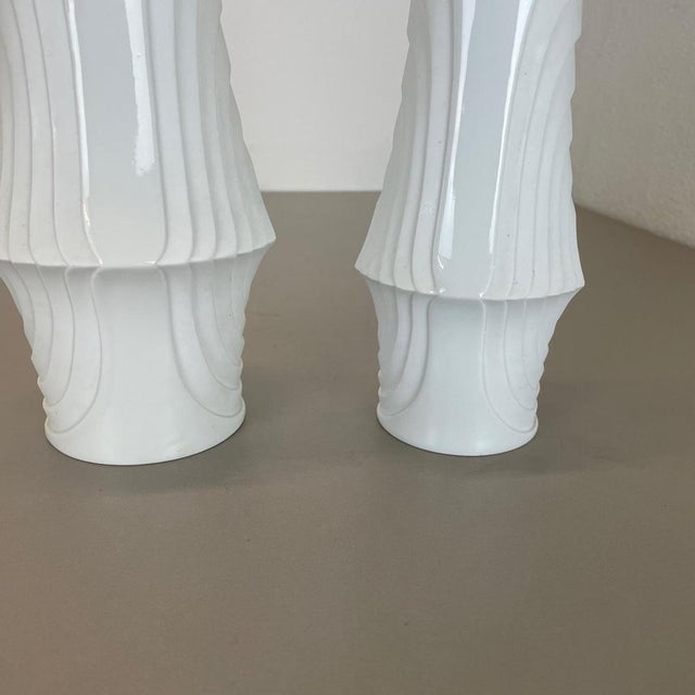 Op Art Porcelain Vases by Royal Bavaria KPM, Germany, 1970s, Set of 2 For Sale - Image 12 of 18