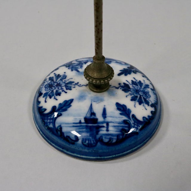Delft Pattern Blue and White Letter Holder and Receipt Spindle For Sale - Image 16 of 16