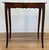 Antique hand-carved walnut side table with scalloped apron, curved legs and a beautiful patina. Single dovetailed drawer...