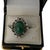 Antique Fratelli Peruzzi Florence 800 Silver Green Onyx Jewelry Suite Bracelet Earrings Ring C. 1920s-1930s For Sale - Image 4 of 6