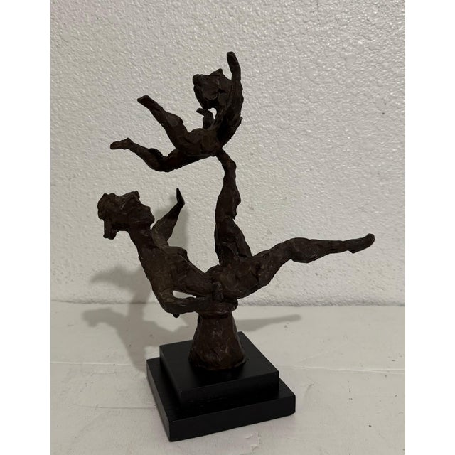 Chaim Gross (American, 1904-1991) Patinated cast bronze sculpture, Balancing, Mother and child signed and editioned 1/6...