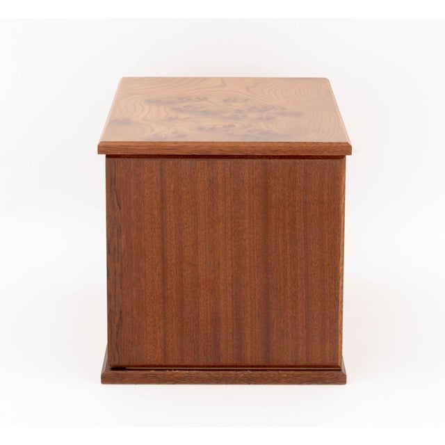 Wood Agresti Burl Walnut Jewelry Box For Sale - Image 7 of 10