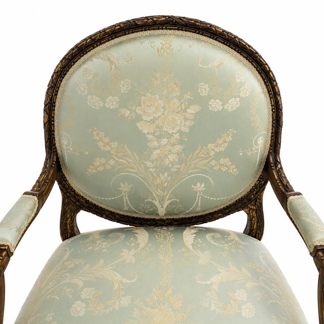 Bring timeless French elegance into your home with this stunning pair of Country French lounge chairs. Crafted from solid...