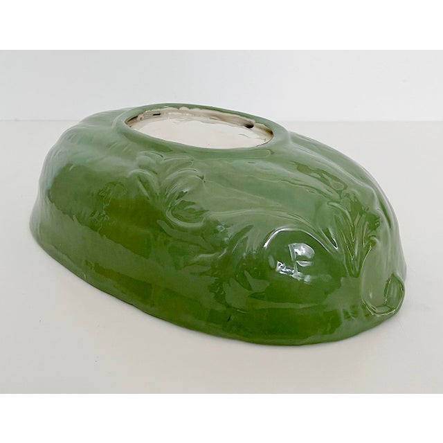 Vintage Elongated Watermelon Decorative Bowl For Sale - Image 4 of 6