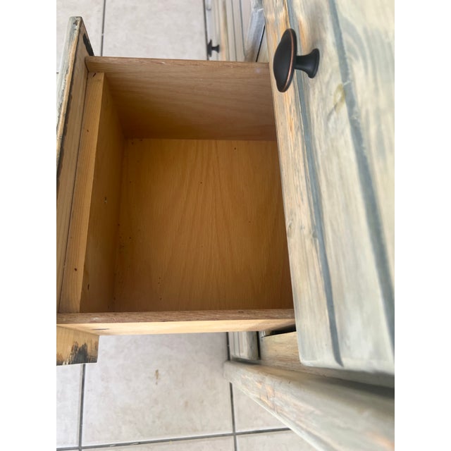 Alabaster White Wash Distressed Buffet Cabinet For Sale - Image 8 of 12