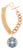Miriam Salat Gold and Filagree Clear Bracelet Set In Sterling Silver & Topaz For Sale