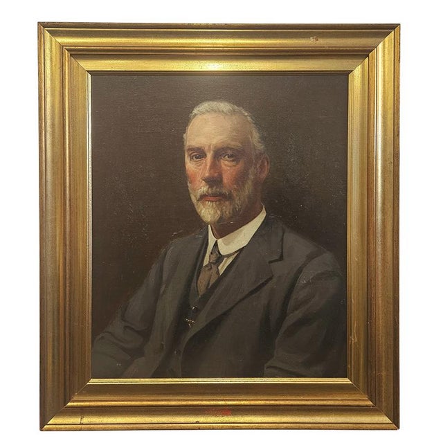 "Male Portrait," oil on plywood, framed, 60 x 50 cm Italian painter, 20th century