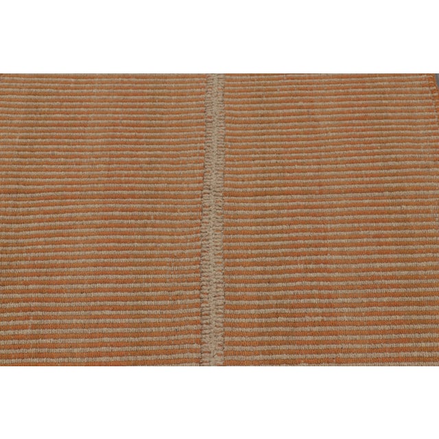 Rug & Kilim Rug & Kilim's Accent Kilim, Beige With Orange Textural Stripes For Sale - Image 4 of 8