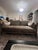 Taupe, velvet, VERY deep loveseat. I LOVE love love this loveseat. I wish I didn’t have to sell it. We’re redecorating and...