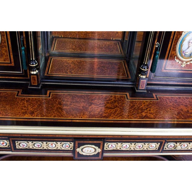 19th Century Victorian Amboyna Inlaid Bonheur Du Jour Desk For Sale - Image 6 of 10