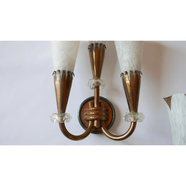 Mid-Century Wall Sconces from Lunel, Set of 3 For Sale - Image 4 of 11